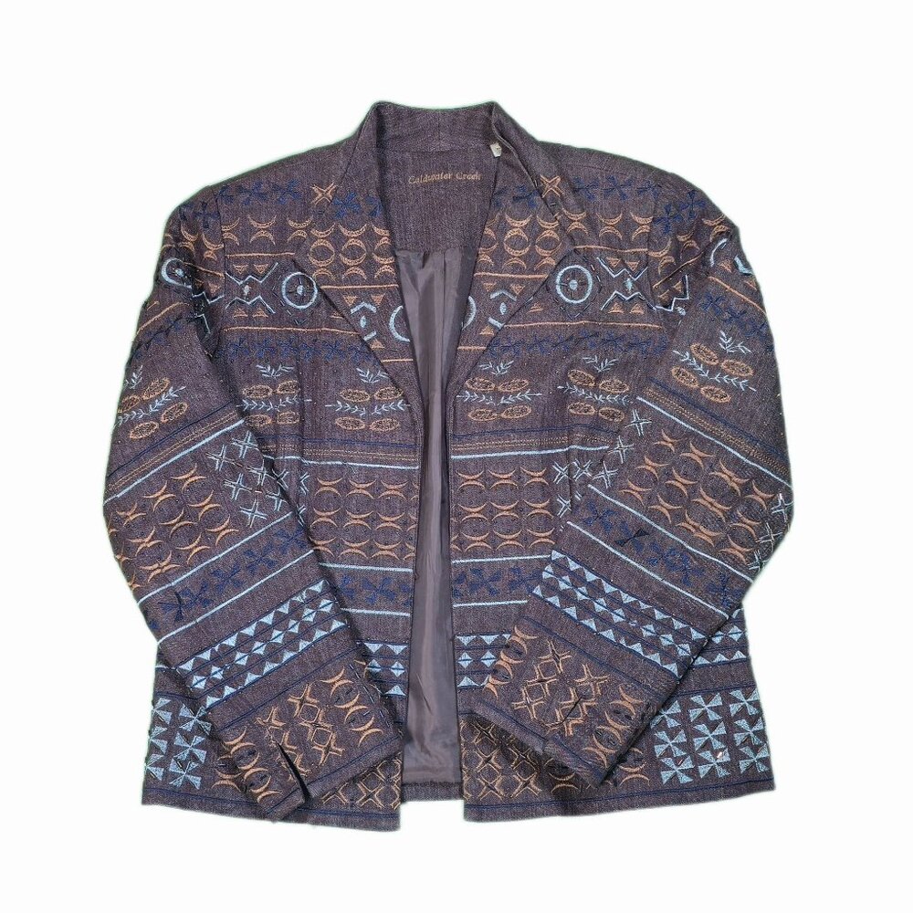 Coldwater Creek Embroidered And‎ Beaded Jacket/Blazer Bohemian Size L